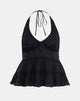 Image de Juanita Frill Halter Neck Top in Black
