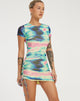 Image de Julep Mini Robe en Multi Blur Orb Navy