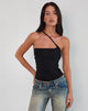 Image de Kacya Top asymétrique noir avec boucle