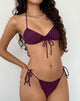 Image de Kaia Bikini Top in Plum Shimmer