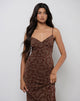 Image de Kalana Maxi Dress in Brown Swirl Flock