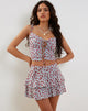 Image de la mini-jupe Lowisa en Disty Floral Blue