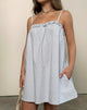 Image de la robe Kamalani en mini vichy bleu et gris
