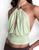 Image de Karise Plunge Top in Cupro Green