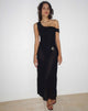 Image of Katja Maxi Dress in Black Textured Crochet