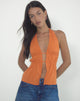 Image de Kaytia Halterneck Top in Double Tie Sunset Orange