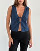 Image de Kayve Tie Front Top in Navy