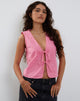 Image de Kayve Tie Front Top in Bubblegum Pink