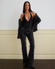 Image of Kitty Deep Plunge Bodysuit in Black