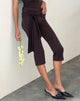 Image de marque de Effy Capri Trousers with Wrap Waistband in Mocca