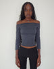 Image de Koby Off Shoulder Bardot Top in Ocean Storm
