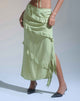 Image de Varena Low Rise Ruffle Maxi Skirt in Mint Sage