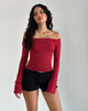 Image de Korby Long Sleeve Top in Adrenaline Red