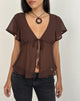 Image de Kota Chiffon Blouse Top in Brown