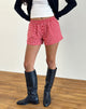 Image de Laboxe Short en vichy rouge