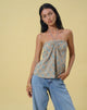 image de Laeri Halterneck Top in Bohemian Batik Blue Brown