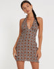 image de Leana Mini Dress in 90s Geo Brown