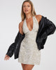 Image de Mini robe Leana en zébré ton sur ton