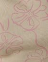 Kaki Hibiscus Doodle Pink