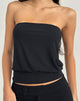 Image de Leocadia Bandeau Top in Cupro Black