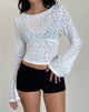 Image de Lesina Long Sleeve Top in Burnout Mesh Ivory