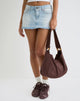 Image du sac Tetira avec double boucle en écaille de tortue en marron