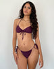 Image de la culotte de bikini Leyna en Plum Shimmer