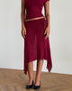 image de Leysa Midi Skirt in Sheer Knit Red