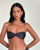 Image de Linda Twist Bikini Top in Dark Grey