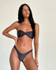 Image de la culotte de bikini Farida en gris foncé
