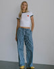 image de Lirura Trouser in Popplin Formal Stripe Navy