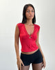 Image de Livina Top in Slinky Jersey Lace Red