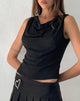 Image de Lizette Cowl Open Back Top in Textured Black