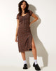 Image de Lona Midi Dress in Flower Garden Brown