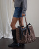 Image du sac London en imprimé léopard et nœuds noirs