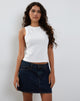 Image of Lorde Ribbed Vest Top in Ivory