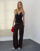 Image de Benton Jogger en chocolat amer avec reliure violette
