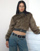 Image de la veste Lovina en fausse fourrure marron