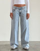 Image de Jeans Roomy à taille basse en 80's Light Wash Blue