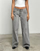 Image de Jeans Roomy à taille basse en Bleach Grey
