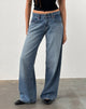 Image de Roomy Extra Wide Low Rise Jeans in Powder Blue