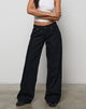 Image de Jeans Roomy à taille basse en Rinse Black