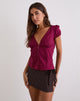 Image de Luel Wrap Skort in Micro Polka Brown