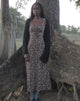 Image de Lunama Midi Dress in Botanist Flock Dark Taupe