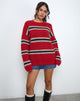 Image de Lunet Jumper tricoté à rayures rouges et noires