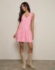 Image de Magare Mini Dress in Mini Gingham Peach