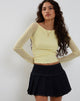 Image de Mahira Long Sleeve Top in Lemon