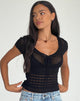 Image de Maika Knitted Top in Black