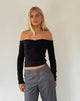 Image de Makena Bardot Jumper in Brushed Black
