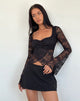 Image de Mandira Lace Butterfly Top in Black